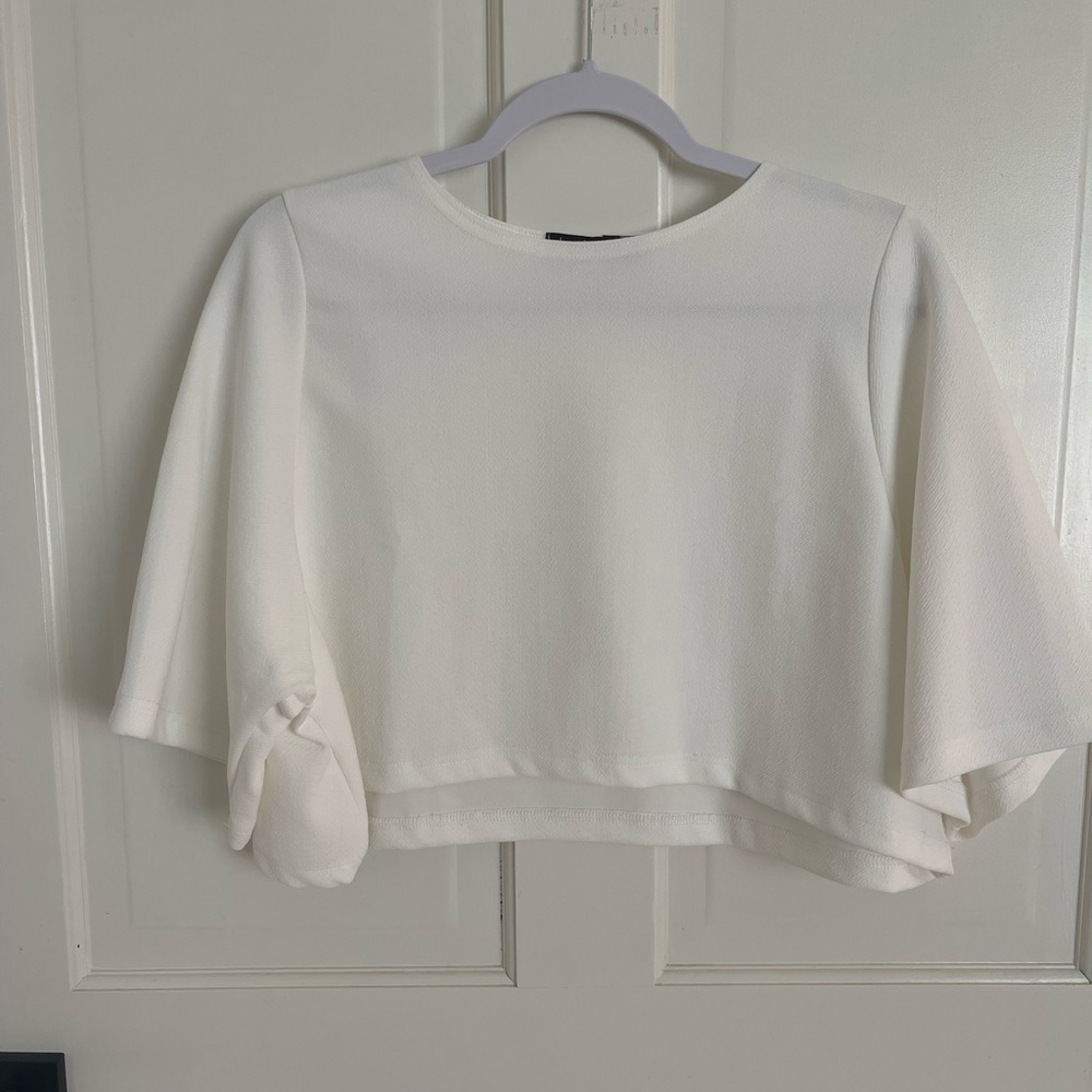 BooHoo oversized crop.
